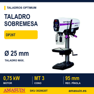 Taladro Sobremesa Optimum DP26T 220V.