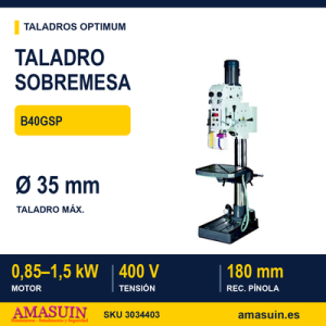 Taladro Sobremesa Optimum B40GSP.