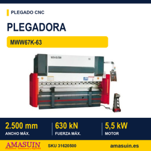 Plegadora MWW67K-63 2500 CNC.