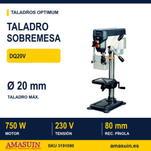 Taladro Sobremesa Optimum DQ20V.