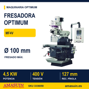 Fresadora Taladradora Optimum MF4V Tipo Torreta.