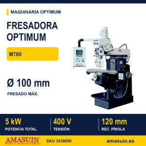 Fresadora Taladradora Optimum MT60 Tipo Torreta.