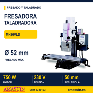 Fresadora Taladradora Optimum MH20VLD.