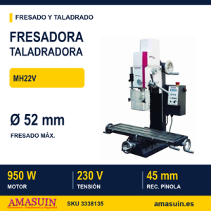 Fresadora Taladradora Optimum MH22V.