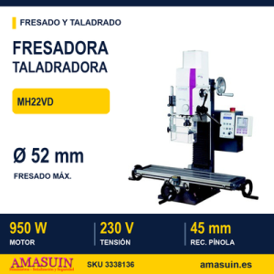 Fresadora Taladradora Optimum MH22VD.