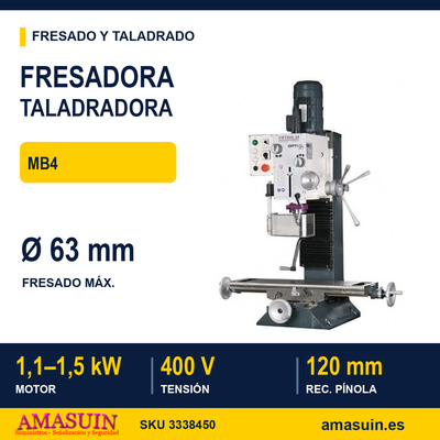 Fresadora Taladradora Optimum MB4. 1 Fresadora Taladradora Optimum MB4.