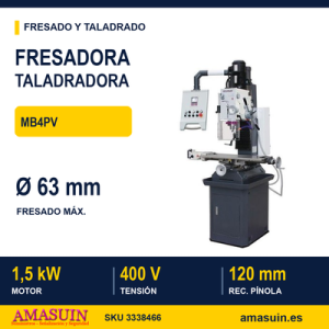 Fresadora Taladradora Optimum MB4PV.