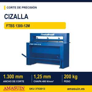 Cizalla FTBS 1300-12M Manual.