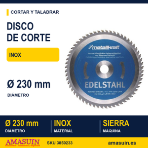 Disco Corte Inox Ø230x2.0x25.4mm. 60T.