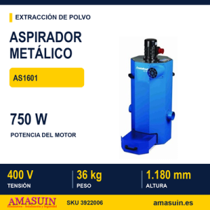 Aspirador Polvo Metálico AS1601.