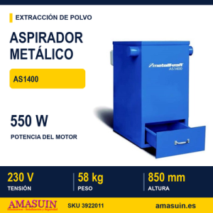 Aspirador Polvo Metálico AS1400.