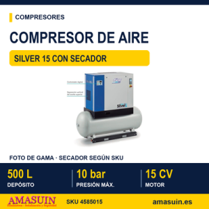 Compresor Aire Silver 15 con Secador.