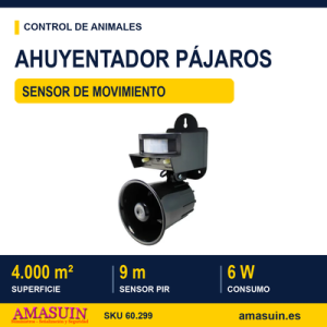Ahuyentador pájaros.