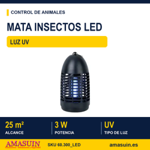 Mata insectos LED 3W. 25m2