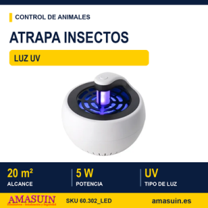 Atrapa Insectos LED 5W. 20m2