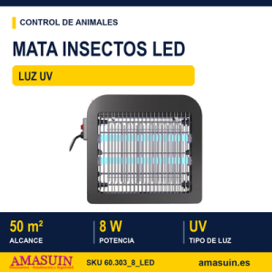 Mata Insectos prof. LED 8W. 50m2