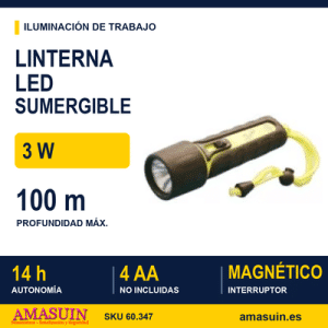 Linterna 3W LED Sumergible