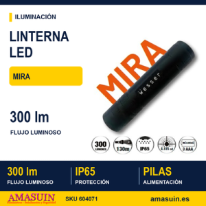 Linterna Mira 300 lúmenes IP65