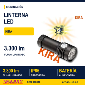 Linterna Kira Superbrillo 3300 lúmenes IP65
