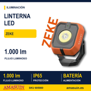 Linterna Zeke 1000 lúmenes IP65