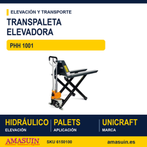 Transpaleta PHH 1001 con Mesa Elevadora.