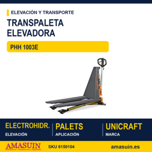 Transpaleta PHH 1003E con Mesa Elevadora Electrohidráulica.