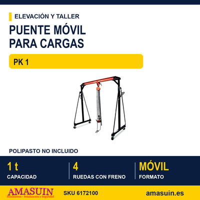 Puente Móvil PK 1 para Polipasto. 1 Puente Móvil PK 1 para Polipasto.