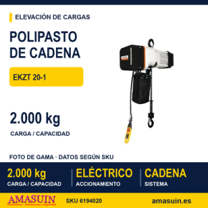 Polipasto EKZT 20-1 Eléctrico de Cadena.