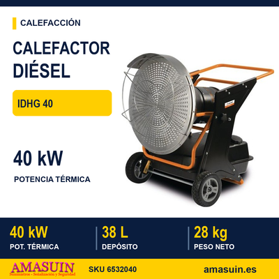 Calefactor Diesel Radiante IDHG 40. 1 Calefactor Diesel Radiante IDHG 40.