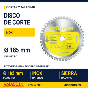 Disco Corte Inox Ø185x20x1.4mm.