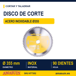 Disco Corte Acero Inoxidable Ø355.