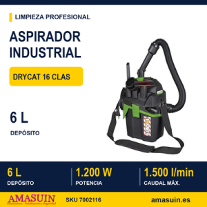 Aspirador dryCAT 16 Clase L para Polvo y Partículas Sólidas.