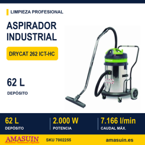 Aspirador dryCAT 262 ICT-HC para Polvo y Partículas Peligrosas.