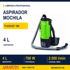 Aspirador flexCAT 104 Tipo Mochila.