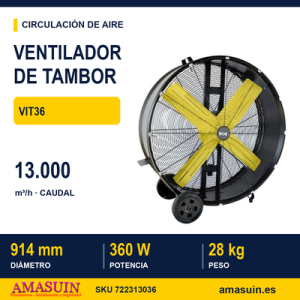 Ventilador Industrial de Tambor VIT36