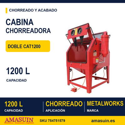 Cabina Chorreadora de Arena Doble CAT1200 1 Cabina Chorreadora de Arena Doble CAT1200