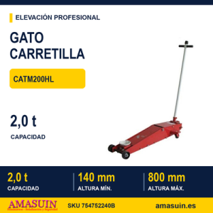Gato de Carretilla CATM200HL Extra Largo.