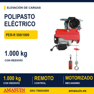Polipasto Eléctrico PER-R 500/1000.