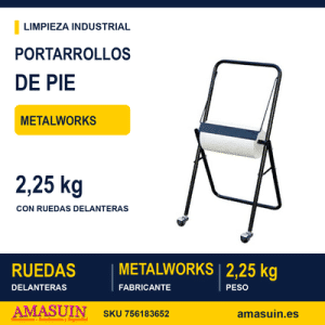 PortaRollos Industrial Pie Metálico.