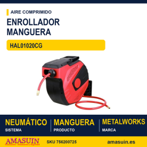Enrollador HAL01020CG Manguera Neumática.