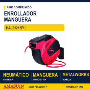 Enrollador HAL01215PU Manguera Neumática.