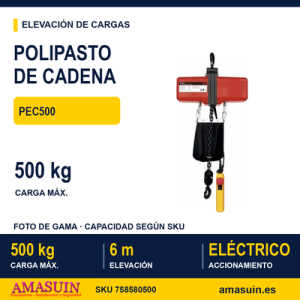 Polipasto PEC500 Eléctrico de Cadena.
