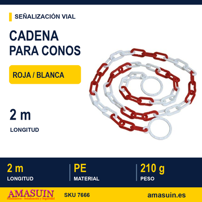 Cadena Señalización R/B para Conos. 1 Cadena Señalización R/B para Conos.