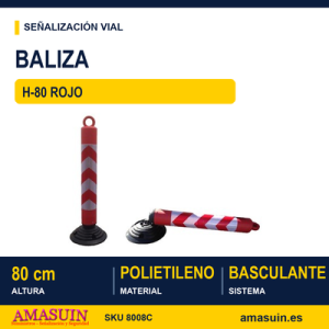 Baliza H-80 Basculante Desmontable.