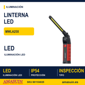 Linterna Inspección Cabezal Giratorio MWLA25X