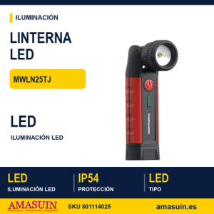 Linterna Led Cabezal Giratorio MWLN25TJ