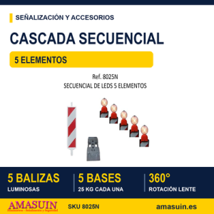 Cascada Secuencial Led 5 Elementos.
