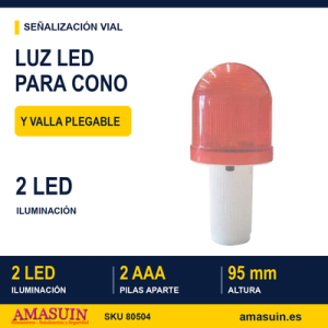 Luz Led para Cono y Valla Plegable.