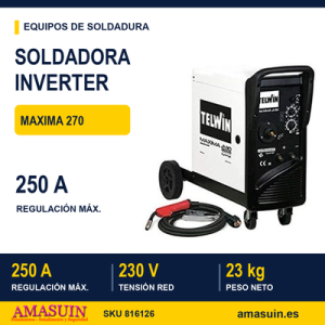 Soldadora Inverter Maxima 270 Hilo Multifunción.