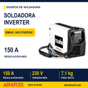 Soldadora Inverter Bimax 140i Synergic Hilo MIG-MAG.